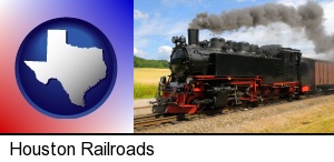 Houston, Texas - a railroad steam engine